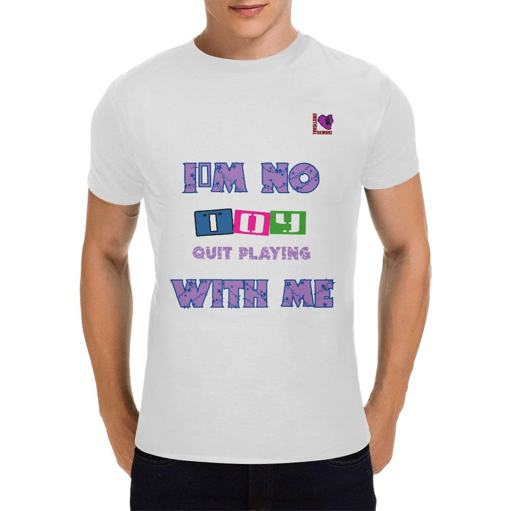 IM NO TOY-WHITE Men's T-shirt(USA Size)