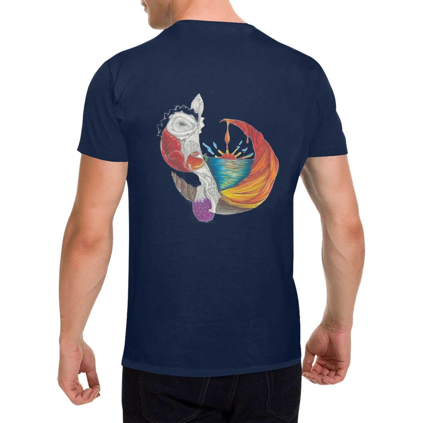 Melting Pasts: Color Original Design T shirt Classic Men's T-shirt (USA Size)