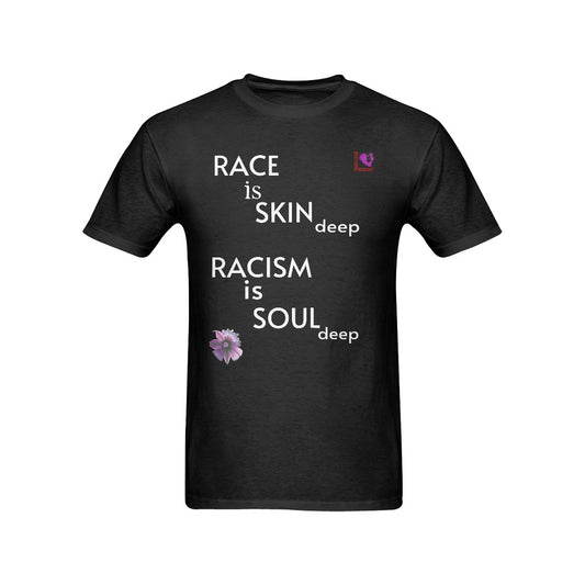 Race is Skin Deep BLACK Men's T-shirt(USA Size)