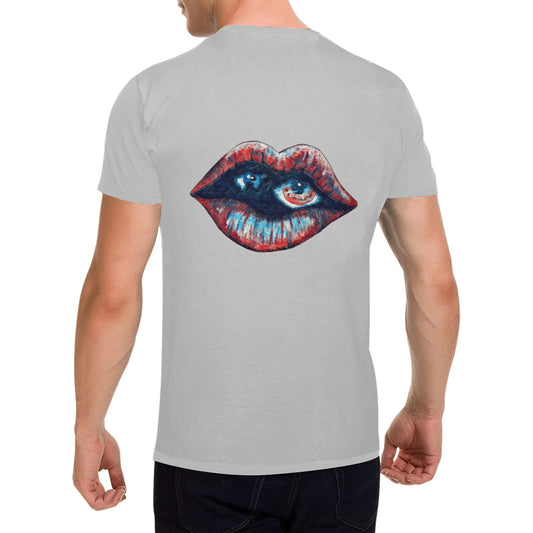 4th of July Lips T shirt GRAY Classic Men's T-shirt (USA Size)