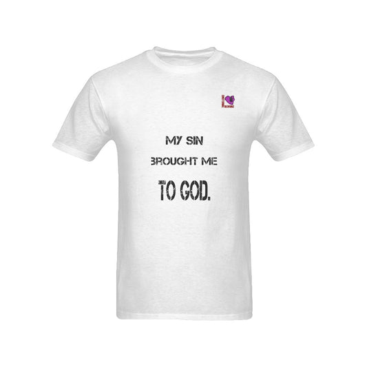 My sin brought me to GOD-White Men's T-shirt(USA Size)