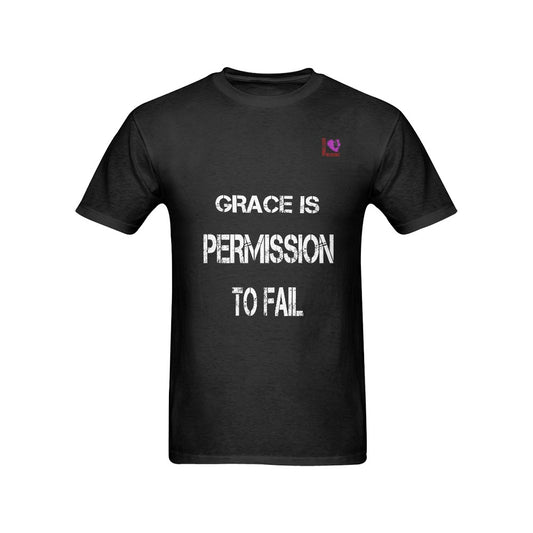 Grace is permission to fail- Black Men's T-shirt(USA Size