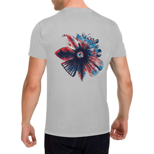 4th of July Perfection Flower T shirt GRAY Classic Men's T-shirt (USA Size)