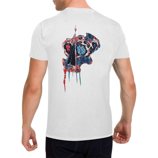 4th of July Scaled Skull T shirt WHITE Classic Men's T-shirt