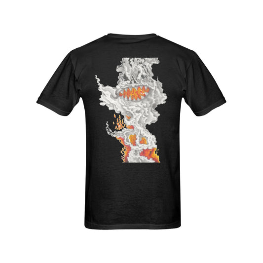 Face In Flames Original Design T shirt Classic Men's T-shirt (USA Size)