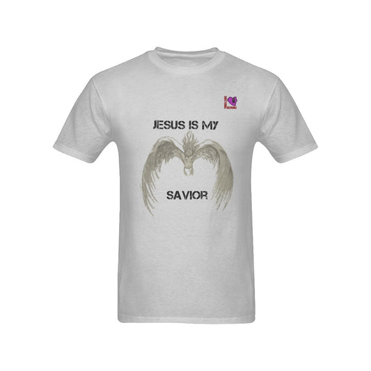 Jesus is my Savior-Gray Men's T-shirt(USA Size)