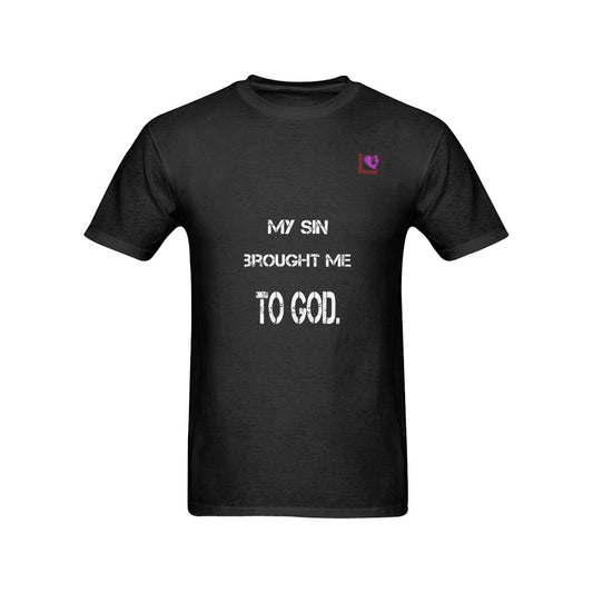 My sin brought me to GOD-Black Men's T-shirt(USA Size)