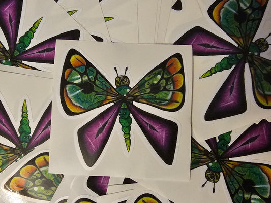 Eyeball Butterfly Sticker