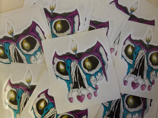 Melting Skull Candle sticker