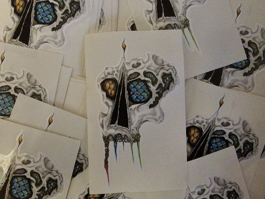 Scaled Skull Sticker