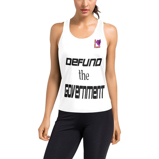 DEFUND the GOVT Tank Top WHITE Women's Racerback Tank Top