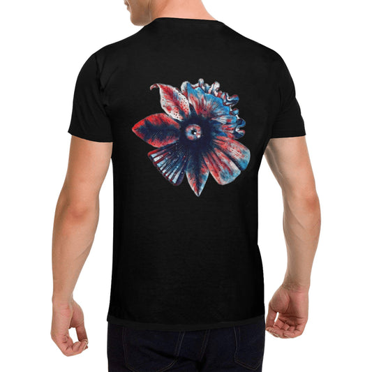 4th of July Perfection Flower T shirt Black Classic Men's T-shirt (USA Size)