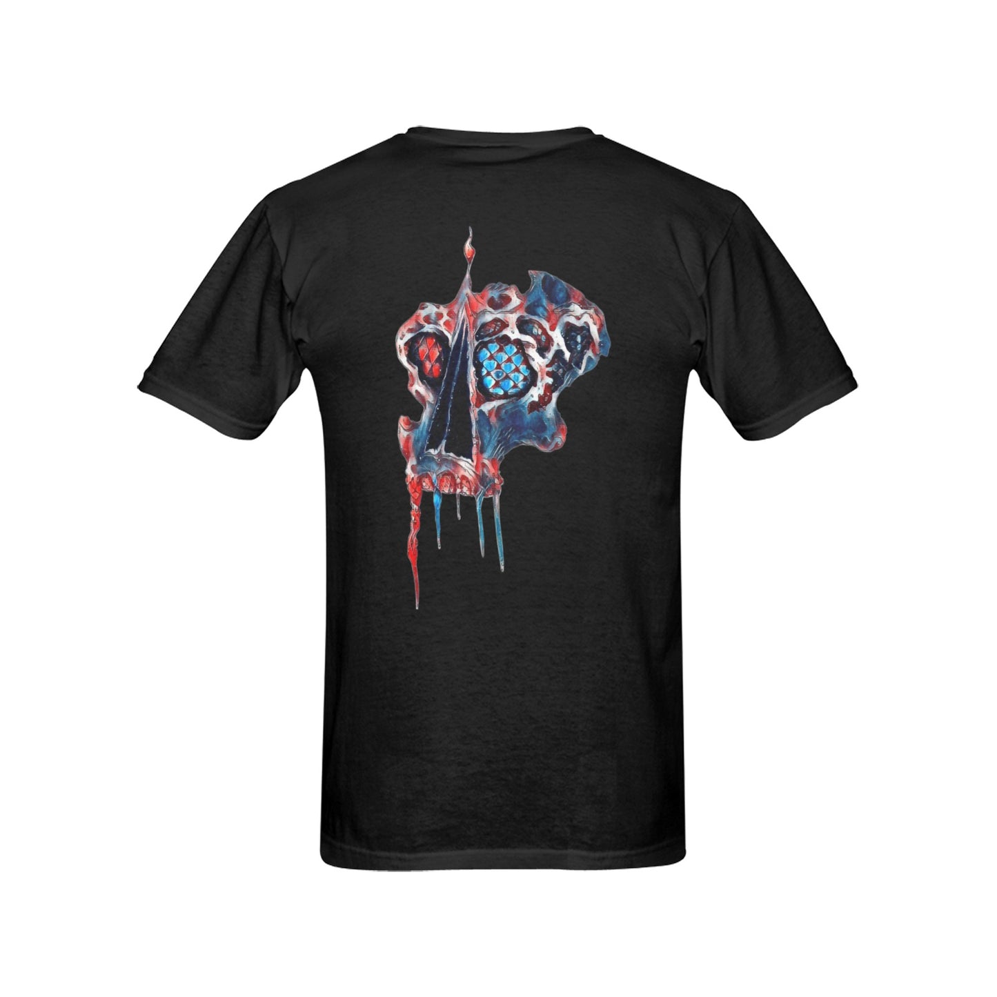 4th of July Scaled Skull T shirt BLACK Classic Men's T-shirt (USA Size)