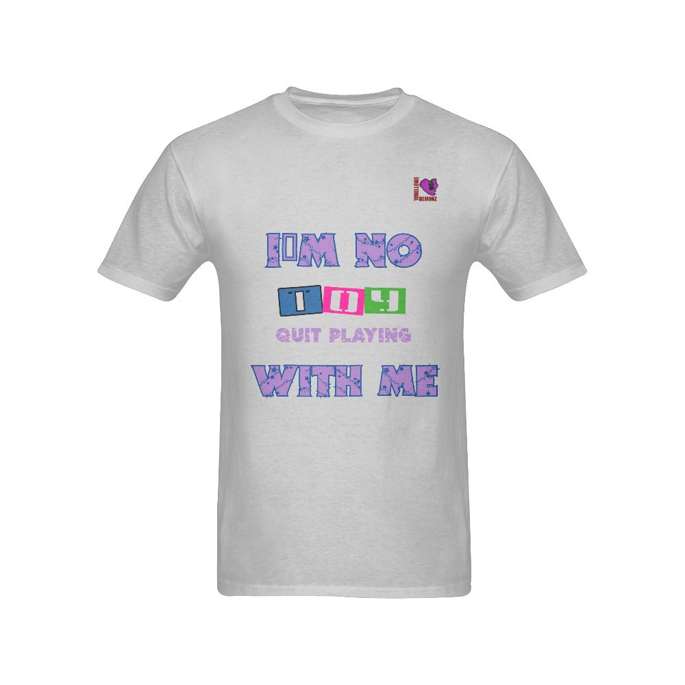 IM NO TOY-GRAY Men's T-shirt(USA Size)