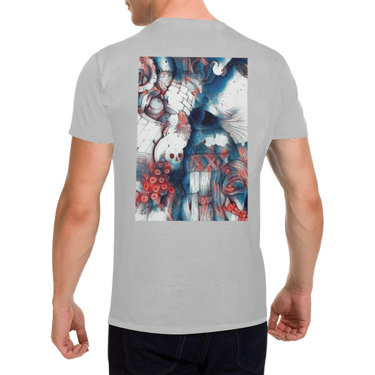 4th of July Tiki T shirt GRAY Classic Men's T-shirt (USA Size)